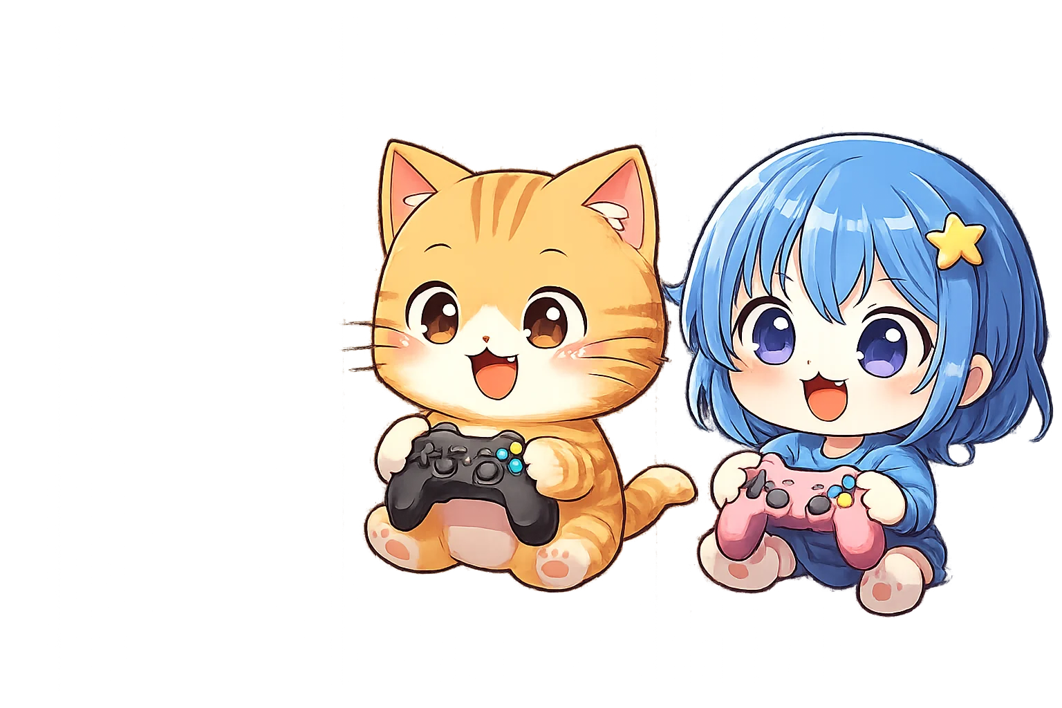 エンターテイメントアイコン（猫と女の子）